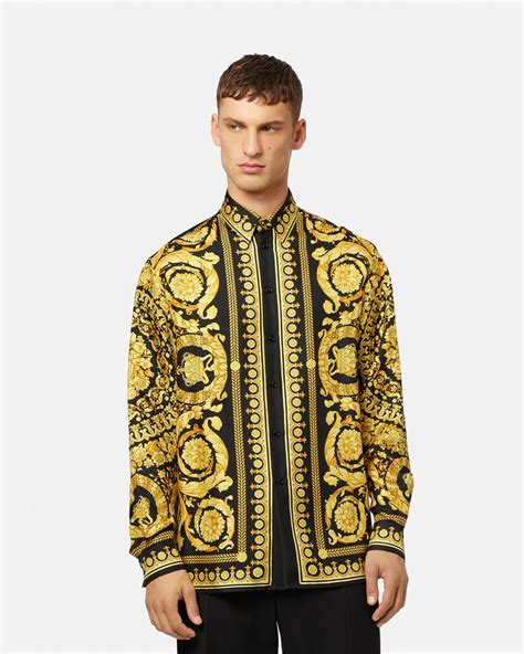 camisas versace seda hombre|Camisas de sastrería hombre .